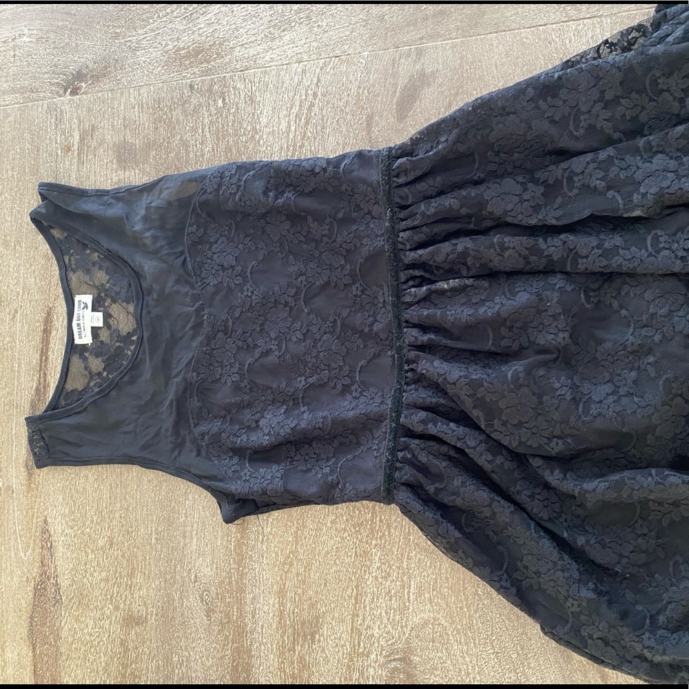 black lace dress
